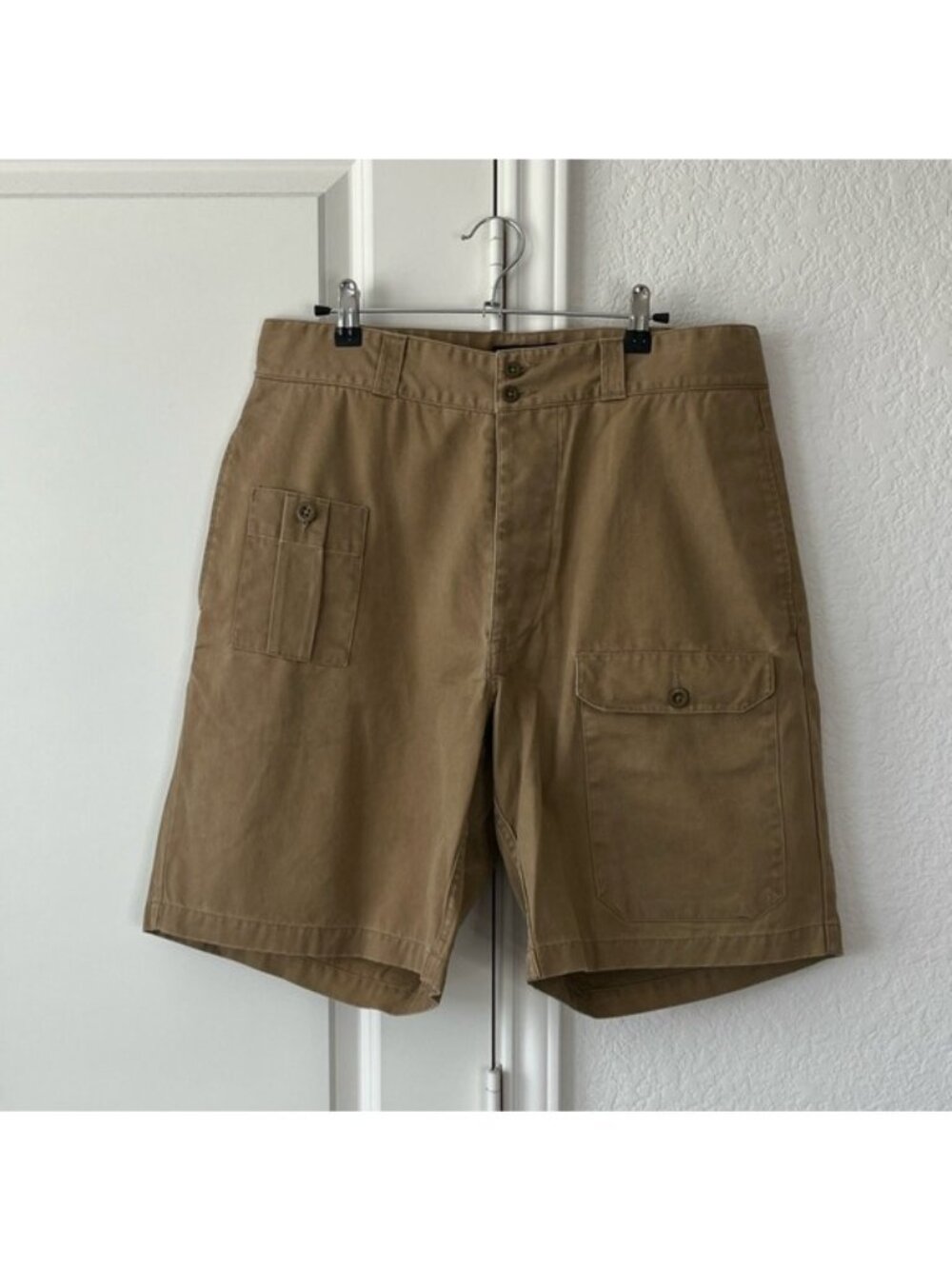 RRL DoubleRL Ralph Lauren Military Cargo Khaki Flat Front Pocket Shorts